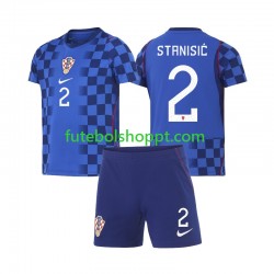 Camisola Júnior Croácia Josip Stanisic 2 Alternativa Equipamento Copa do Mundo 2026 Manga Curta