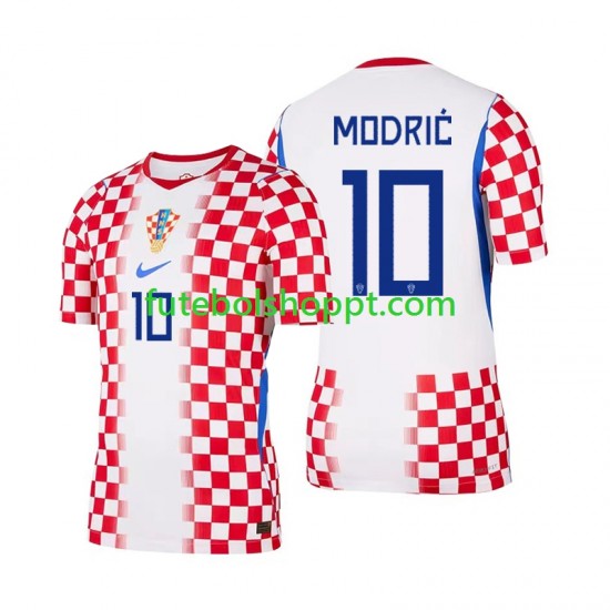 Camisola Homem Croácia Modrić Luka 10 Principais Equipamento Copa do Mundo 2026 Manga Curta