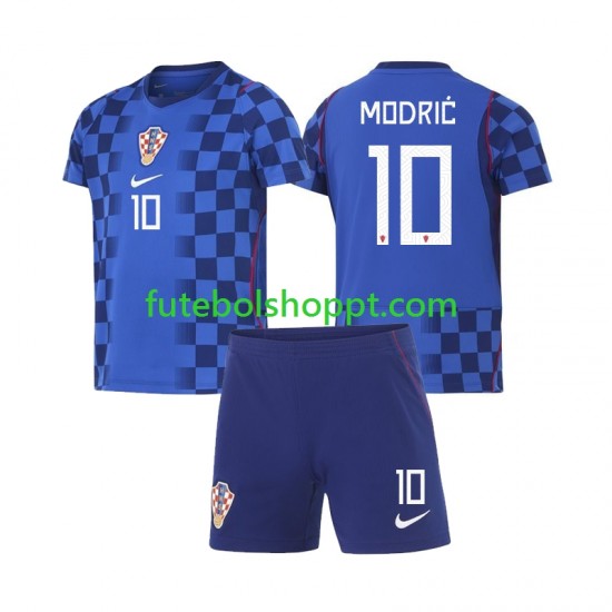 Camisola Júnior Croácia Modrić Luka 10 Alternativa Equipamento Copa do Mundo 2026 Manga Curta
