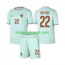 Camisola Júnior França Hugo Ekitike 22 Alternativa Equipamento Copa do Mundo 2026 Manga Curta
