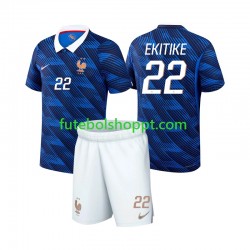 Camisola Júnior França Hugo Ekitike 22 Principais Equipamento Copa do Mundo 2026 Manga Curta