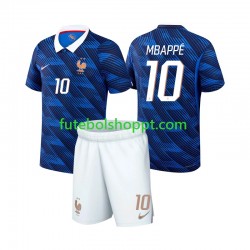 Camisola Júnior França Mbappé Kylian 10 Principais Equipamento Copa do Mundo 2026 Manga Curta