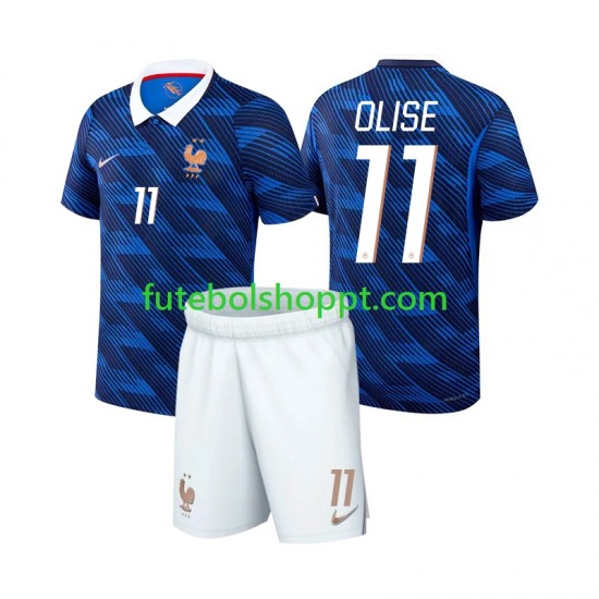 Camisola Júnior França Michael Olise 11 Principais Equipamento Copa do Mundo 2026 Manga Curta