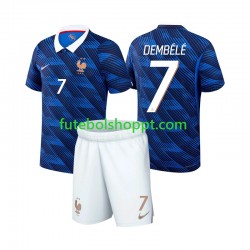 Camisola Júnior França Ousmane Dembele 7 Principais Equipamento Copa do Mundo 2026 Manga Curta