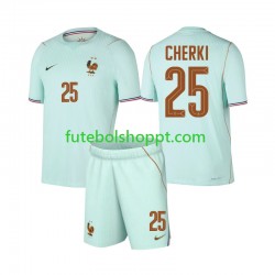 Camisola Júnior França Rayan Cherki 25 Alternativa Equipamento Copa do Mundo 2026 Manga Curta