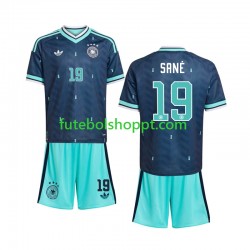 Camisola Júnior Alemanha Leroy Sane 19 Alternativa Equipamento Copa do Mundo 2026 Manga Curta