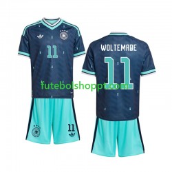 Camisola Júnior Alemanha Nick Woltemade 11 Alternativa Equipamento Copa do Mundo 2026 Manga Curta
