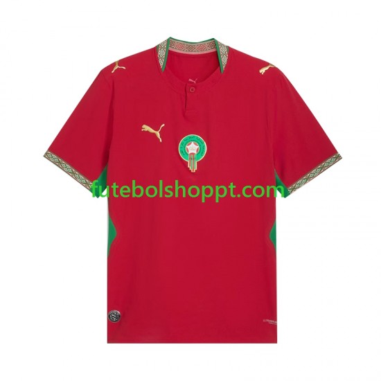 Camisola Homem Marrocos Principais Equipamento Copa do Mundo 2026 Manga Curta