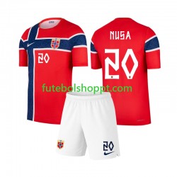 Camisola Júnior Noruega Antonio Nu 20 Principais Equipamento Copa do Mundo 2026 Manga Curta