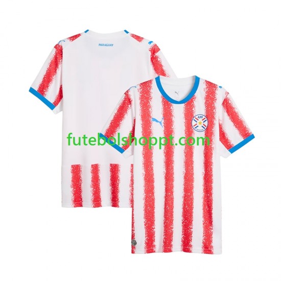 Camisola Homem Paraguai Principais Equipamento Copa do Mundo 2026 Manga Curta