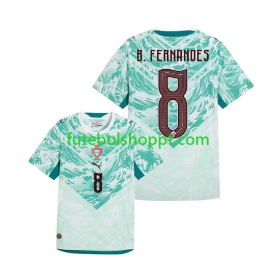 Camisola Homem Portugal Bruno Fernandes 8 Alternativa Equipamento Copa do Mundo 2026 Manga Curta