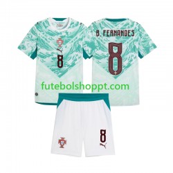 Camisola Júnior Portugal Bruno Fernandes 8 Alternativa Equipamento 2026 2027 Manga Curta
