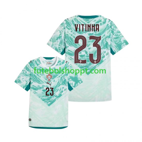 Camisola Homem Portugal Vitinha 23 Alternativa Equipamento Copa do Mundo 2026 Manga Curta