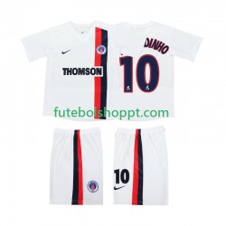 Camisola Júnior AC Milan RONALDINHO 10 2003 Retro Alternativa Equipamento 2002 Manga Curta