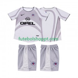 Camisola Júnior AC Milan 2001 Retro Alternativa Equipamento 2002 Manga Curta