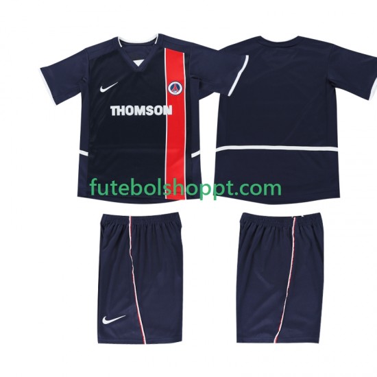 Camisola Júnior AC Milan 2003 Retro Principais Equipamento 2002 Manga Curta