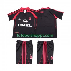 Camisola Júnior AC Milan 2000 2001 Retro Terceiro Equipamento Manga Curta