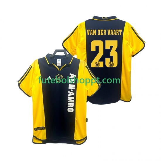 Camisola Homem AFC Ajax VAN DER VAART 23 2000 2001 Retro Alternativa Equipamento Manga Curta