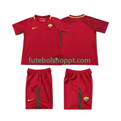 Camisola Júnior AS Roma 2017-2018 Retro Principais Equipamento Manga Curta