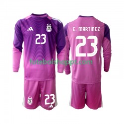 Camisola Júnior Argentina Emiliano Martinez 23 Guarda-redes Principais Equipamento 2025 Manga Comprida