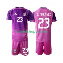 Camisola Júnior Argentina Emiliano Martinez 23 Guarda-redes Principais Equipamento 2025 Manga Curta