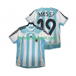 Camisola Homem Argentina MESSI 19 Retro Principais Equipamento 2006 Manga Curta