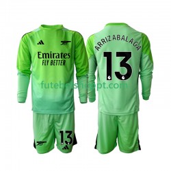 Camisola Júnior Arsenal Kepa Arrizabalaga 13 Guarda-redes Alternativa Equipamento 2025-2026 Manga Comprida