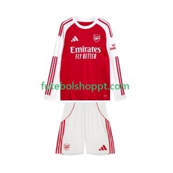 Camisola Júnior Arsenal Principais Equipamento 2025-2026 Manga Comprida
