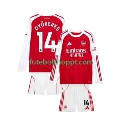 Camisola Júnior Arsenal Viktor Gyokeres 14 Principais Equipamento 2025-2026 Manga Comprida