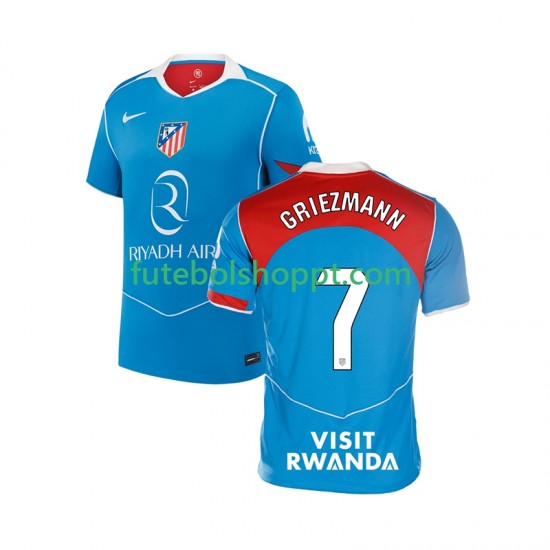 Camisola Homem Atlético Madrid Antoine Griezmann 7 Terceiro Equipamento 2025-2026 Manga Curta