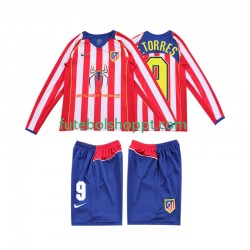 Camisola Júnior Atlético Madrid F TORRES 9 2005 Retro Principais Equipamento 2004 Manga Comprida