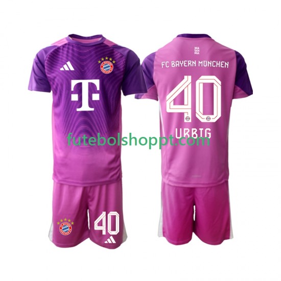 Camisola Júnior Bayern de Munique Jonas Urbig 40 Guarda-redes Quarto Equipamento 2025-2026 Manga Curta