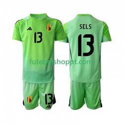 Camisola Júnior Bélgica Matz Sels 13 Guarda-redes Principais Equipamento 2025 Manga Curta