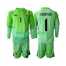 Camisola Júnior Bélgica Thibaut Courtoi 1 Guarda-redes Principais Equipamento 2025 Manga Comprida