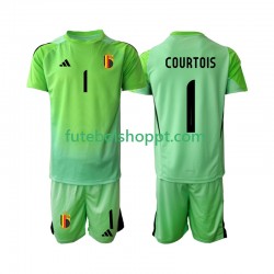 Camisola Júnior Bélgica Thibaut Courtoi 1 Guarda-redes Principais Equipamento 2025 Manga Curta