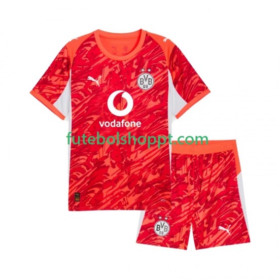 Camisola Júnior Borussia Dortmund Guarda-redes Alternativa Equipamento 2025-2026 Manga Curta