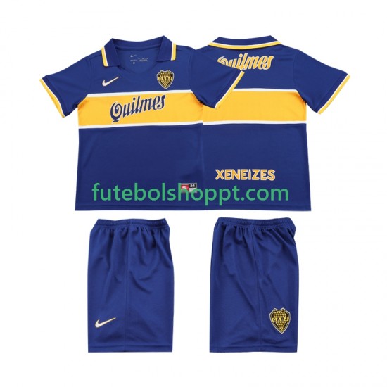 Camisola Júnior CA Boca Juniors 1996 1997 Retro Principais Equipamento Manga Curta