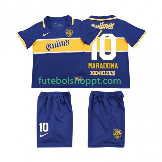 Camisola Júnior CA Boca Juniors MARADONA 10 1996 1997 Retro Principais Equipamento Manga Curta