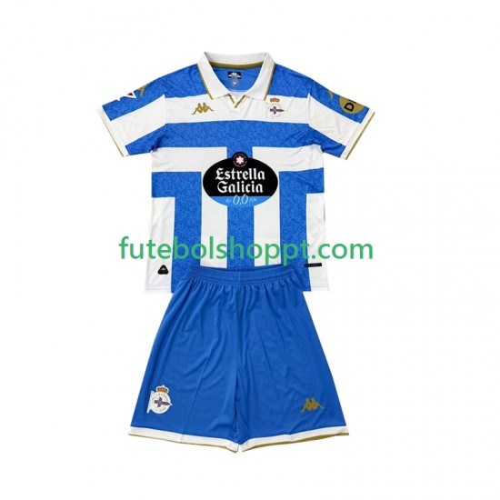 Camisola Júnior Deportivo La Coruna Principais Equipamento 2025-2026 Manga Curta
