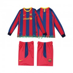 Camisola Júnior FC Barcelona Retro Principais Equipamento 2011 2010 Manga Comprida