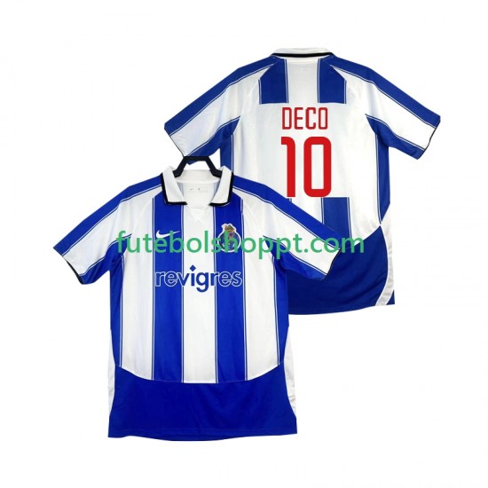 Camisola Homem FC Porto DECO 10 2003 Retro Principais Equipamento 2004 Manga Curta