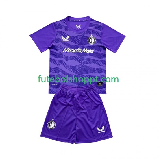 Camisola Júnior Feyenoord Rotterdam Guarda-redes Terceiro Equipamento 2025-2026 Manga Curta