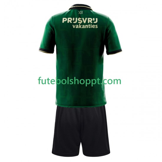 Camisola Júnior Feyenoord Rotterdam Quarto Equipamento 2025-2026 Manga Curta