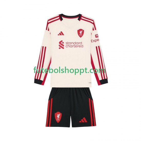 Camisola Júnior Liverpool Alternativa Equipamento 2025-2026 Manga Comprida