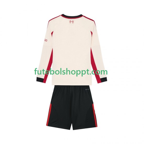 Camisola Júnior Liverpool Alternativa Equipamento 2025-2026 Manga Comprida