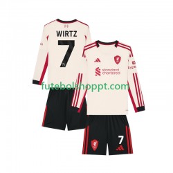 Camisola Júnior Liverpool Florian Wirtz 7 Alternativa Equipamento 2025-2026 Manga Comprida Camisola Júnior Liverpool Florian Wirtz 7 Alternativa Equipamento 2025-2026 Manga Comprida
