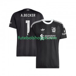 Camisola Homem Liverpool Alisson Becker 1 Guarda-redes Quarto Equipamento 2025-2026 Manga Curta