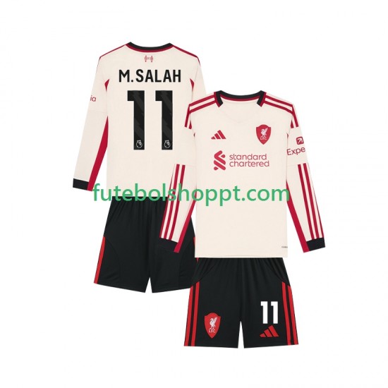 Camisola Júnior Liverpool Mohamed Salah 11 Alternativa Equipamento 2025-2026 Manga Comprida