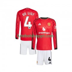 Camisola Júnior Liverpool Virgil van Dijk 4 Principais Equipamento 2025-2026 Manga Comprida