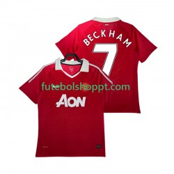 Camisola Homem Manchester United BECKHAM 7 Retro Principais Equipamento 2011 2010 Manga Curta